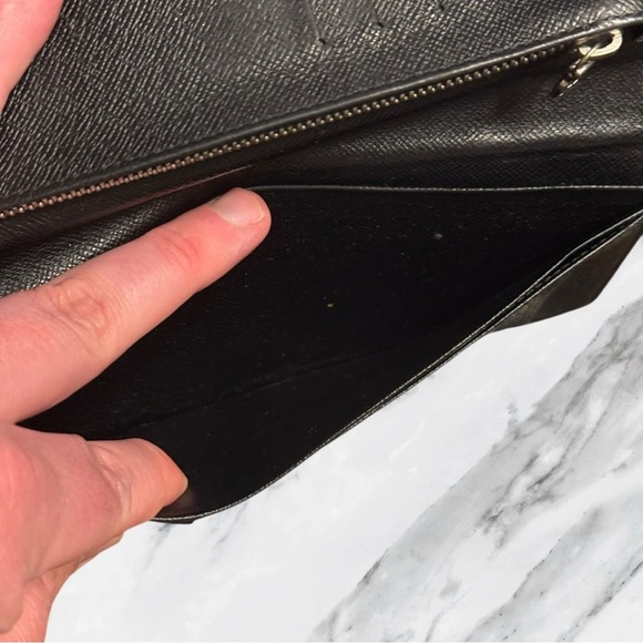 Louis Vuitton Authentic Damier Graphite Brazza Long Wallet Vintage - Picture 8 of 11